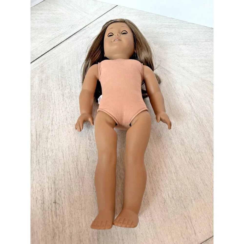 American Girl Truly Me 59 Doll 18” Brown Hair Eyes in Coconut the pup PJs Set